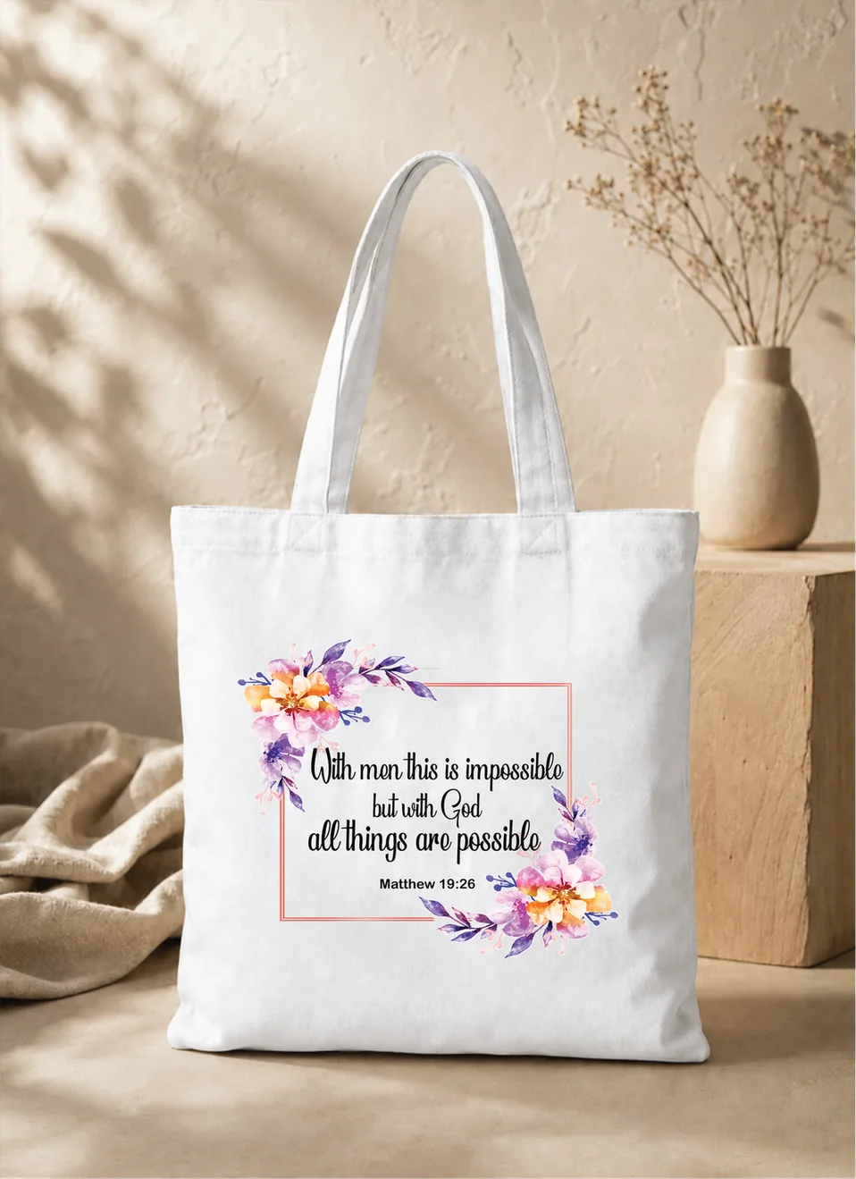 All Things Are Possible Non Zipper Tote Bag